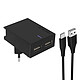 Swissten Chargeur Secteur Double USB 3A Smart IC Câble USB-C  Slim Noir - Un adaptateur secteur double sortie USB de la série SLIM by Swissten, permettant d'alimenter 2 appareils en même temps.