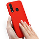 Avizar Coque Huawei Y6p Silicone Semi-rigide Finition Soft Touch Rouge pas cher