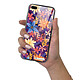 LaCoqueFrançaise Coque iPhone 7 Plus/ 8 Plus Coque Soft Touch Glossy Fleurs violettes et oranges Design pas cher