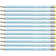 STABILO Crayon graphite pencil 160 bout gomme HB - bleu clair x 12 Crayon