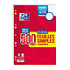OXFORD paquet de 500 Pages Feuillets simples format A4 seyès perforées 90 g Copies simples ou Feuillets mobiles