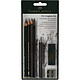 FABER-CASTELL Blister Set Pitt Graphite 5 crayons - gomme - taille-crayon Crayon