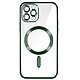 Avizar Coque MagSafe pour iPhone 12 Pro Silicone Protection Caméra  Contour Chromé Vert Coque MagSafe conçue spécifiquement pour votre Apple iPhone 12 Pro