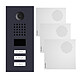 Doorbird - Portier vidéo IP 3 boutons encastré - D2103V-RAL7016-V2-EP + A1061W Doorbird - Portier vidéo IP 3 boutons encastré - D2103V-RAL7016-V2-EP + A1061W