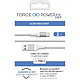 Force Power Câble Renforcé USB A / USB C 2m 3A 15W Résistant à 12 000 Flexions Blanc pas cher