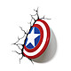 Marvel - Lampe 3D LED Captain America Shield Lampe 3D LED Marvel, modèle Captain America Shield.