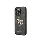 Guess Coque pour Apple iPhone 15 Pro PU 4G Big Noir Coque conçue sur mesure pour Apple iPhone 15 Pro