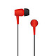 Schneider Écouteurs Xtra Intra-auriculaires Jack Confortables avec Embouts en Silicone Rouge / Noir Dotés d'embouts intra-auriculaires confortables en silicone