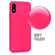 Acheter LaCoqueFrançaise Coque iPhone Xr Silicone Liquide toucher doux, Anti Chocs Rose Fluo