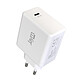 Jaym Chargeur Secteur Rapide USB-C GAN 65W 3A PD et PPS Blanc Chargeur Secteur Rapide USB-C GAN 65W 3A Compatible avec tous les appareils avec le même type de branchement