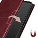 Avizar Pochette pour Samsung Galaxy A34 Portefeuille Support Clapet Magnétique  Bordeaux pas cher