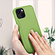 Acheter Avizar Coque iPhone 13 Silicone Semi-rigide Finition Soft-touch vert tilleul