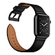 Avizar Bracelet pour Apple Watch 41mm et 40mm et 38 mm Cuir véritable  Noir Un bracelet en cuir conçu pour Apple Watch Series 8 et 7 41mm / Series SE 2022, SE, 6, 5, et 4 40mm / Series 3, 2 et 1 38mm