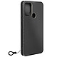 Avizar Etui pour Nokia C22 Porte-carte Dragonne Support Vidéo Effet Carbone Noir - En simili cuir avec une texture fibre de carbone et une finition surpiquée pour une touche unique