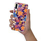 LaCoqueFrançaise Coque Samsung Galaxy A50 360 intégrale transparente Motif Fleurs violettes et oranges Tendance pas cher