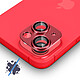 Avizar Film Caméra pour iPhone 14 et 14 Plus Verre Trempé + Alliage d'Aluminium  Rouge pas cher