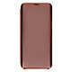 Avizar Housse Clapet Translucide Samsung Galaxy S8 Plus - Design Effet Miroir - Rose Housse Folio de protection Flip Wallet - Rose