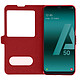 Avizar Housse Samsung Galaxy A50 Protection Double Fenêtre Fonction Stand rouge pas cher