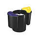 CEP kit de recyclage CONFORT noir/bleu/jaune Corbeille à papier