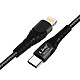 LinQ Câble USB-C vers Lightning Power Delivery 3.0 5A / 20W Longueur 1.2m  Noir - Un câble Lightning, synchronisation, Made For Apple, spécialement conçu par LinQ