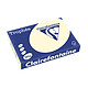 CLAIREFONTAINE Ramette 250 Feuilles Papier 120g A4 210x297 mm Certifié FSC IVOIRE Papier couleur