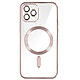 Avizar Coque MagSafe pour iPhone 12 Pro Silicone Protection Caméra  Contour Chromé Rose Gold Coque MagSafe conçue spécifiquement pour votre Apple iPhone 12 Pro