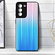 Avizar Coque Samsung Galaxy S21 Bi-matière Holographique Brillant Légère Rose et bleu pas cher