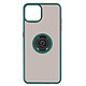 Avizar Coque Apple iPhone 13 Bi-matière Bague Métallique Support vert - Coque de protection vert avec un anneau de maintien spécialement conçue pour iPhone 13