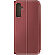 Avizar Étui pour Samsung Galaxy S23 FE Clapet Porte carte Support Video Bordeaux Étui à clapet en polycarbonate recouvert de simili cuir Bordeaux, conçu pour protéger et habiller votre Samsung Galaxy S23 FE