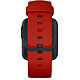 Avizar Bracelet pour Xiaomi Mi Watch Lite / Redmi Watch Silicone Soft touch Premium Rouge Ajustable par Boucle Ardillon - Un bracelet en nylon tissé conçu pour Xiaomi Mi Watch Lite et Xiaomi Redmi Watch