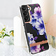 Avis Avizar Coque pour Samsung Galaxy S22 Dos Rigide Contour Silicone  Motif Fleurs Violettes