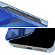 Acheter Avizar Étui pour Samsung Galaxy S24 Clapet Effet Miroir Support Stand Bleu Clair