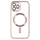 Avizar Coque MagSafe pour iPhone 13 Pro Silicone Protection Caméra  Contour Chromé Rose Gold - Coque MagSafe conçue spécifiquement pour votre Apple iPhone 13 Pro