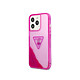 Guess Coque pour Apple iPhone 14 Pro Glitter Palm à paillettes Rose Coque conçue sur mesure pour Apple iPhone 14 Pro