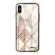 Evetane Coque iPhone X/Xs Coque Soft Touch Glossy Marbre Rose Losange Design Coque iPhone X/Xs Coque Soft Touch Glossy Marbre Rose Losange Design