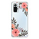 Evetane Coque Xiaomi Redmi Note 10 Pro 360 intégrale transparente Motif Fleurs roses Tendance Coque Xiaomi Redmi Note 10 Pro 360 intégrale transparente Fleurs roses Tendance