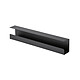 KIMEX 150-3102 Goulotte passe-câbles horizontale de bureau, 60 cm, Noir