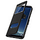 Avizar Housse Samsung Galaxy S8 Etui Double Fenêtre Coque Silicone Gel - noir Housse de protection à double fenêtres - Noir