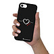 LaCoqueFrançaise Coque iPhone 7/8/ iPhone SE 2020 Silicone Liquide Douce noir Coeur Blanc Amour pas cher
