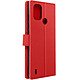 Avizar Etui pour Nokia C21 Plus avec Support Vidéo et Portefeuille  Rouge - Étui folio spécialement conçu pour votre Nokia C21 Plus