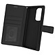 Avizar Housse pour Motorola Edge 30 Pro Aspect Grainé Clapet Portefeuille Support Vidéo  Noir - Étui folio spécialement conçu pour votre Motorola Edge 30 Pro