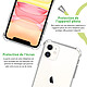 Evetane Coque compatible iPhone 11 anti-choc silicone transparente Motif avec cordon jaune fluo pas cher