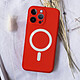 Avizar Coque pour iPhone 14 Pro Max Compatible Magsafe Protection Semi Rigide Soft-Touch  rouge pas cher