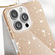 Avis Avizar Coque Paillette pour iPhone 16 Pro Max Hybride Design Glamour Dorée