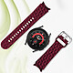 Avis Avizar Bracelet pour Galaxy Watch 5 / 5 Pro / 4 Silicone Texturé Losange  Lie de vin