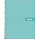 LIDERPAPEL Cahier spirale Crafty couverture contrecollée A5 240p 90g microperforé - Turquoise Cahier