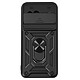 Mayaxess Coque pour Google Pixel 8a Bague Support Cache Caméra Coulissant Noir - Fabriquée avec un mélange de polycarbonate et silicone gel pour une résistance parfaite contre les rayures et impacts