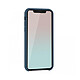 Evetane Coque iPhone 12 Mini Silicone liquide Bleu Marine + 2 Vitres en Verre trempé Protection écran Antichocs pas cher