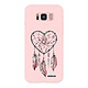 Evetane Coque Samsung Galaxy S8 Silicone Liquide Douce rose pâle Attrape coeur Coque Samsung Galaxy S8 Silicone Liquide Douce rose pâle Attrape coeur Ecriture Tendance et Design