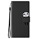 Avizar Étui Panda pour Samsung S23 Ultra Portefeuille Support Vidéo Dragonne Noir Coque interne en silicone et simili cuir de haute qualité offrent une double couche de protection